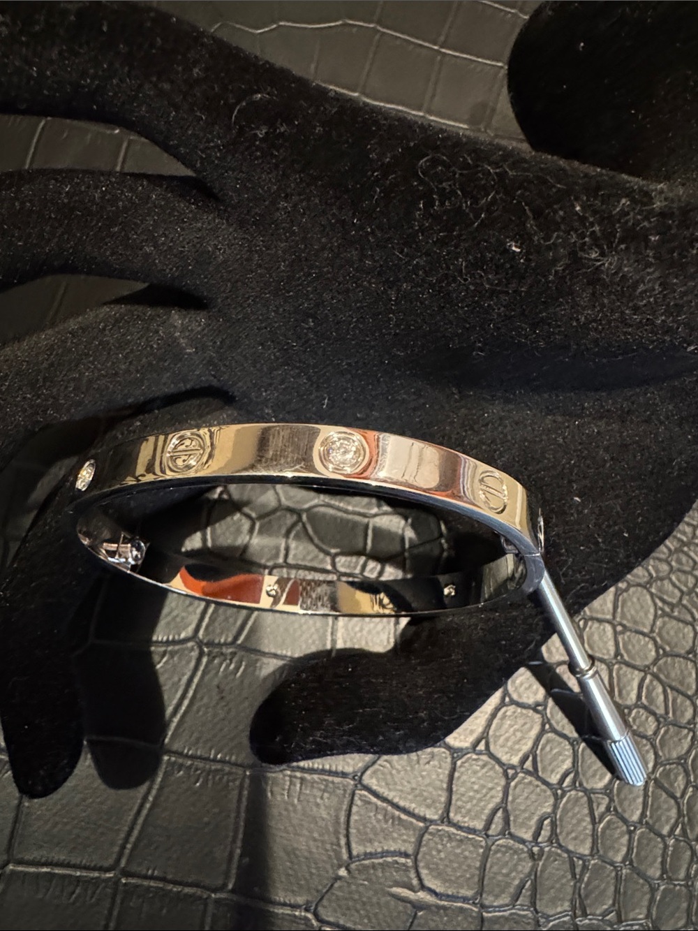 Cartier Silver Tone Love Bracelet - Women's Fashion Jewelry - Picture 2 of 4